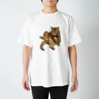 茶太郎🐱とモンブランの茶太郎のヤベッ！シリーズ スタンダードTシャツ