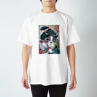 長友心平の浮世絵ボストンテリア スタンダードTシャツ