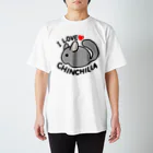 クマノ コリンのおうちのシンプルなチンチラさん スタンダードTシャツ