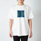 flower_millの蒼のチューリップ曼荼羅　fuwari_flower_mill Regular Fit T-Shirt