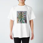 bureefの白いブリーフと手 Regular Fit T-Shirt