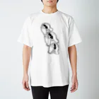 sexualmadnessの鼻からは痛いシリーズ　(白黒) スタンダードTシャツ