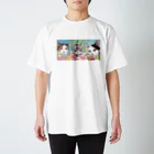 Ａｔｅｌｉｅｒ　Ｈｅｕｒｅｕｘの花と３ニャンズ Regular Fit T-Shirt