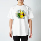 mariechan_koboの030 ナナイロメキシコインコ オレンジ小花のリース Regular Fit T-Shirt