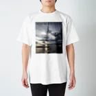 kouji-komatsuの片瀬海岸の夕陽-20221124 スタンダードTシャツ