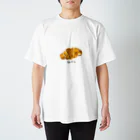 aomuaの手書きパンシリーズ本日は塩パン スタンダードTシャツ