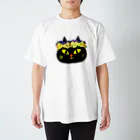 宇野のお店のビオラと黒猫 スタンダードTシャツ