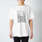 drawing_no_goodsのinner world_blackprint Regular Fit T-Shirt