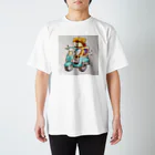 Reactant（リアクタント）のdog driving a motorcycle Regular Fit T-Shirt