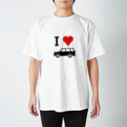 働く車・乗り物Tシャツ／KK商店のアイラブマイカー（SUV） Regular Fit T-Shirt