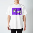 Tシャツ屋のさくたろう犬紫 スタンダードTシャツ