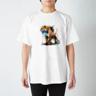 カラフルな動物図鑑のアムールトラ スタンダードTシャツ