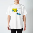 ハシビロコウさんグッズ販売★★ＦＡＮショップ★★のハシビロコウさんのお魚ゲット♪ スタンダードTシャツ