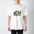 waswasのサーフィン大好き猫 スタンダードTシャツ