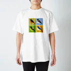 道草屋のヒタキ軍団 Regular Fit T-Shirt