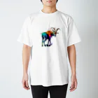 カラフルな動物図鑑のカフカスアイベックス スタンダードTシャツ