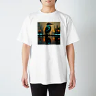 mm765【なむこ】の【Kingfisher Mirroring City】カワセミ 翡翠 kingfisher  Regular Fit T-Shirt