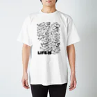 ことばの雫のLIFE IS スタンダードTシャツ