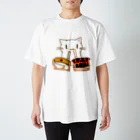 絵娯クリエイトのひのもとにゃんこ®️ 太鼓 / 雪ちゃん Regular Fit T-Shirt