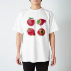 ピヨデザインのいちごよっつ Regular Fit T-Shirt