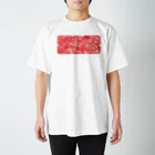 LOVE MUSHROOMの赤い線描きマッシュ Regular Fit T-Shirt