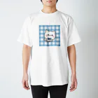 DECORの【限定販売】気づかいのできるネコ　青リボンver Regular Fit T-Shirt