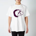 fumikayaのまんまる一文字ねこ Regular Fit T-Shirt