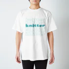 pippi@編み物のknitters（blue green） スタンダードTシャツ