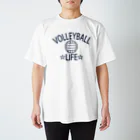 sports_tower スポーツタワーのバレーボール(volleyball)アイテム・デザイン・チームTシャツ・クラブTシャツ・排球・はいきゅう・得点・ボール・選手・ポジション・部活・スポーツ・シンプル・かっこいい・かわいい・チームワーク Regular Fit T-Shirt