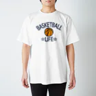 sports_tower スポーツタワーのバスケットボール(basketball)ライフ・アイテム・グッズ・Tシャツ・ボール・イラスト・部活・サークル・かっこいい・かわいい・シンプル・イベント・チームT・バスケットボール部・バスケ スタンダードTシャツ