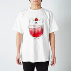 pecori ぺこりのしろくまのクリームソーダ いちご味 Regular Fit T-Shirt