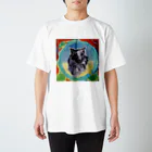 Yossy's Item Factoryの絵画風の犬 スタンダードTシャツ