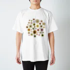 kimchinのやさしい色合いの花柄 スタンダードTシャツ