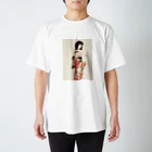 kukuri1957のお店の草子さん・朱の着物 Regular Fit T-Shirt