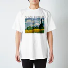 MUGEN ARTのゴッホ　糸杉のある麦畑　Wheat Field with Cypresses スタンダードTシャツ