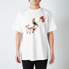 MUGEN ARTの紅葉に緋連雀　小原古邨 スタンダードTシャツ