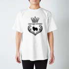 onehappinessのシェルティ　crown heart　onehappiness　black スタンダードTシャツ