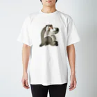 MUGEN ARTの小原古邨　猿と蜻蛉（猿と虫）Ohara Koson / Monkey with insect Regular Fit T-Shirt