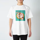 ペルシャ猫のモフの白いちごタルト Regular Fit T-Shirt