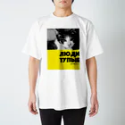 TERRY AND VEGASのネコT／人間は愚かだ／yellow Regular Fit T-Shirt