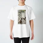 MUGEN ARTの小原古邨　雀の親子  Ohara Koson / Birds and plants スタンダードTシャツ