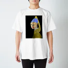 Genart0717のGirl with a pearl earring　フェルメールの真珠の耳飾りの少女 Regular Fit T-Shirt