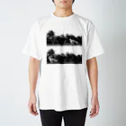 ポメ村ポメラニアンのキジバトさん リアルモノトーン Regular Fit T-Shirt