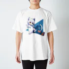 佐治のOSUWARI白猫少年 スタンダードTシャツ