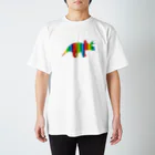 chicodeza by suzuriのカラフルなトリケラトプス Regular Fit T-Shirt