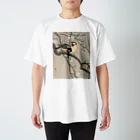 MUGEN ARTの小原古邨　桜の枝に四十雀 Ohara Koson 日本のアートTシャツ＆グッズ スタンダードTシャツ