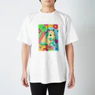 パッパララパンSHOPのハムスターのもなかちゃん スタンダードTシャツ