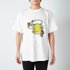 かんげんみつごのビール猫さま スタンダードTシャツ