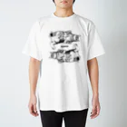 OTSUKURI  ＜SUZURI店＞のいとこの猫・餃子×2 Regular Fit T-Shirt