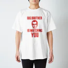 文豪館のBIG BROTHER IS WATCHING YOU：1984年（ジョージ・オーウェル）より・文字赤 スタンダードTシャツ